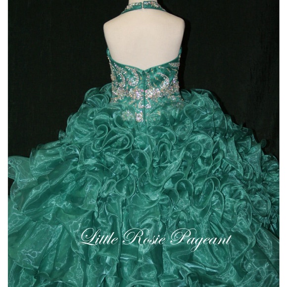 Little Rosie Pageant Gown . NWT full skirt and sweeping train. - Picture 1 of 8